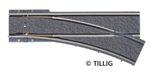 TILLIG 87589 - H0 Weiche R 250 rechts Asphalt